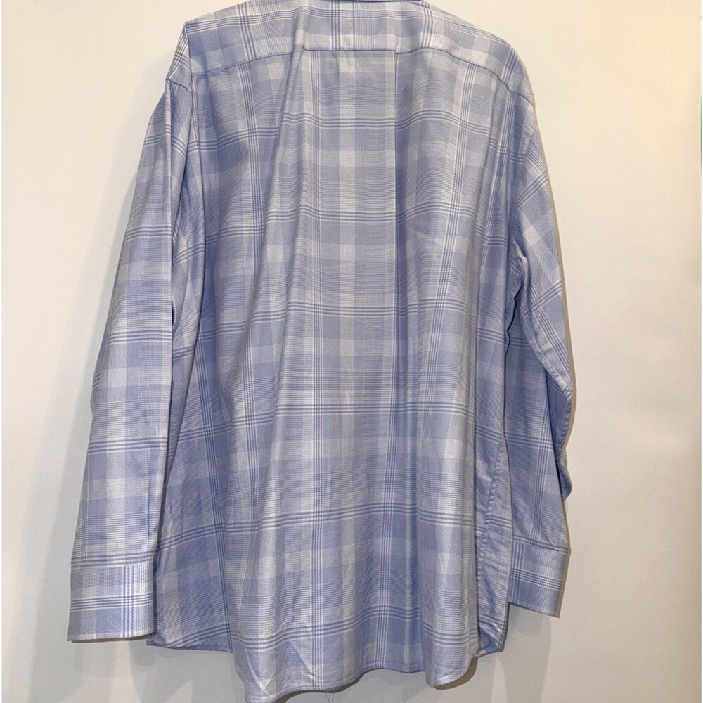 Tommy Bahama Dress Shirt Plaid Cotton Mens 18 34/35 Blue Resort Classic Office - Picture 5 of 9